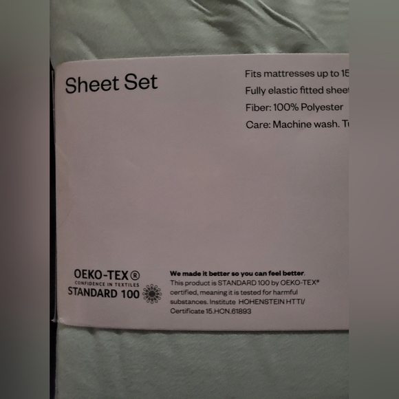 Room Essentials Queen Sheet Set - Mint - Picture 8 of 9